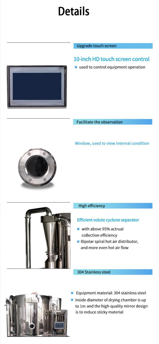 Pulvérisez le dessiccateur pour le dessiccateur de jet de l'équipement grt-5 de séchage par atomisation de café soluble